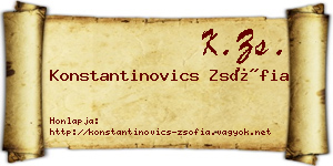 Konstantinovics Zsófia névjegykártya